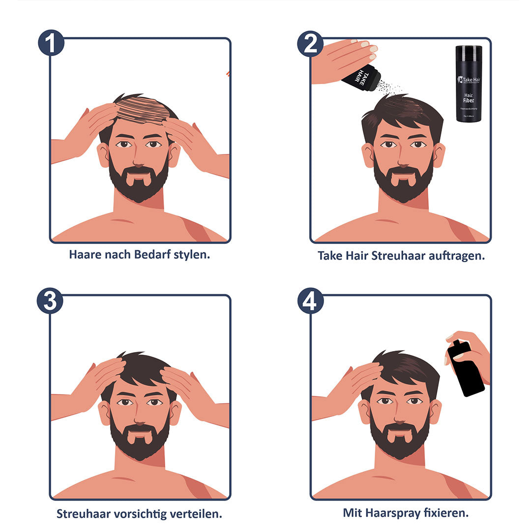 Streuhaar Haarpuder Nachfüllbeutel Anleitung