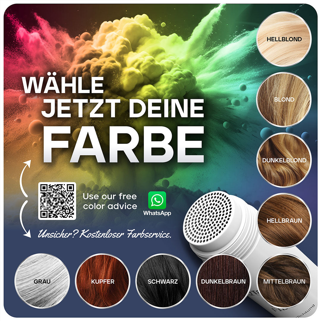 Streuhaar Haarpuder in unterschiedlichen Farben