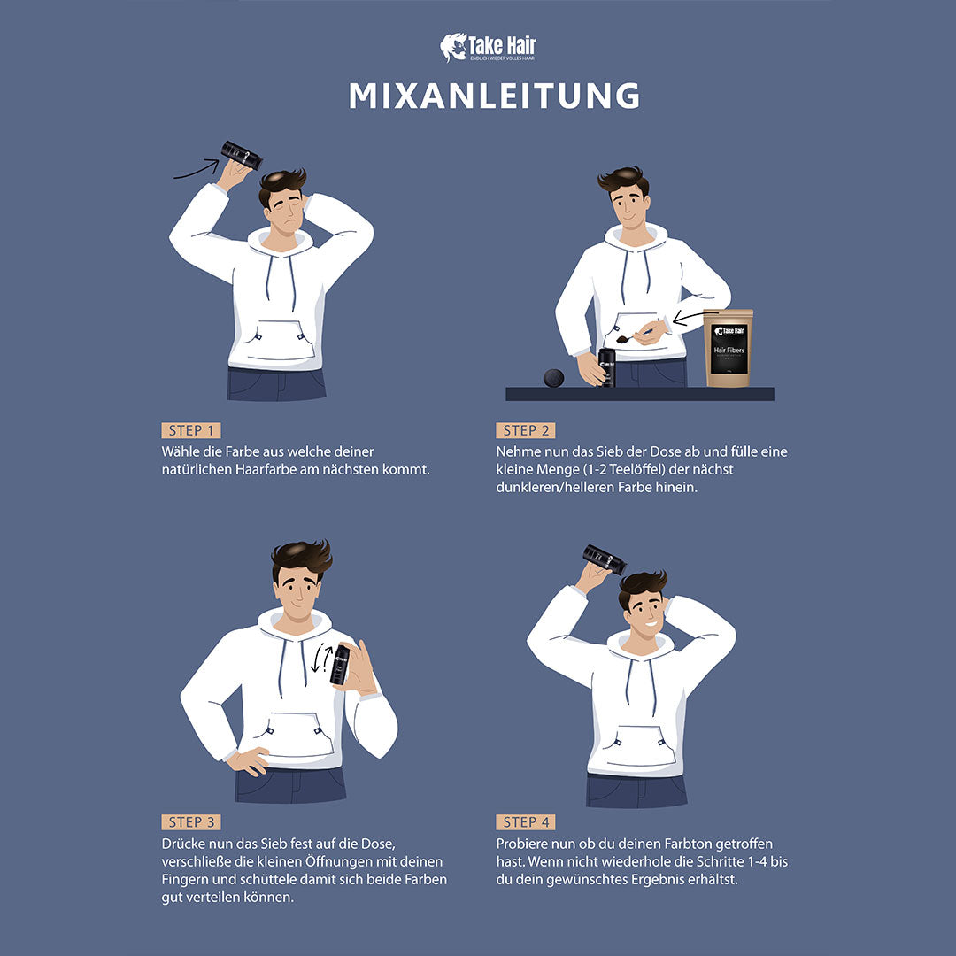 Streuhaar Haarpuder Nachfüllbeutel Mixanleitung