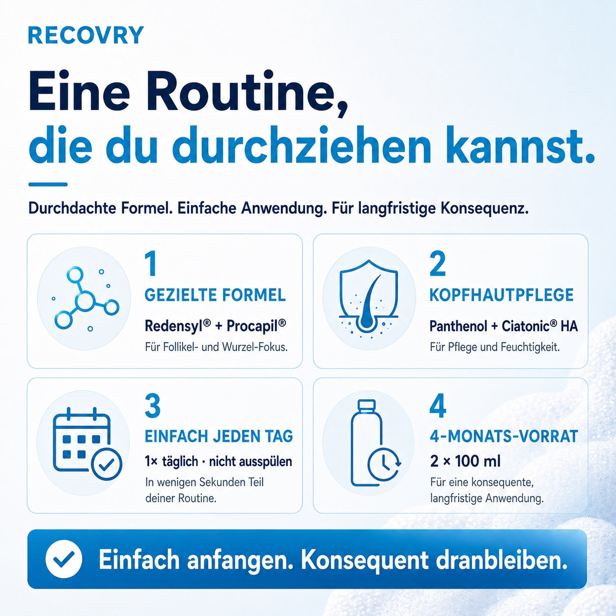 RECOVRY Schaum für Männer – eine Routine, die du durchziehen kannst