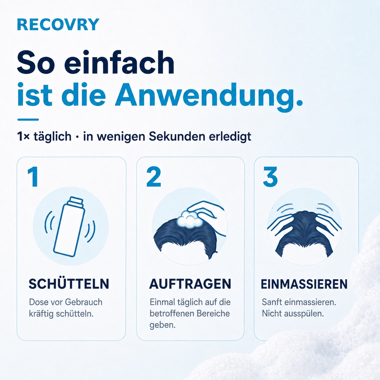 RECOVRY Schaum für Männer – für Männer mit dünner werdendem Haar