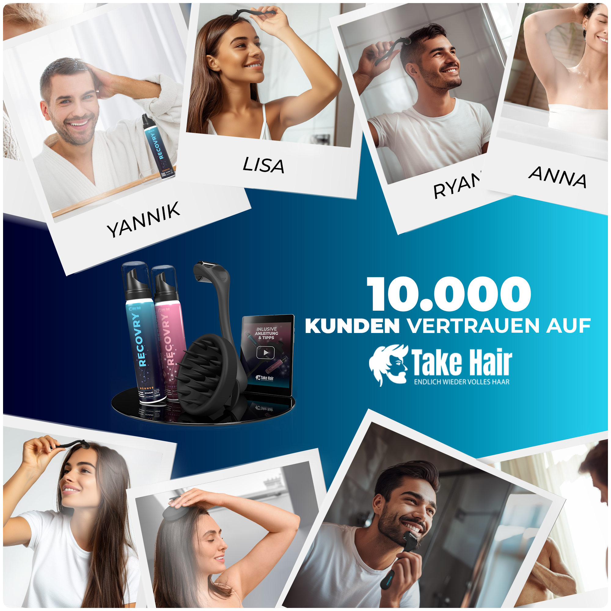 Anti-Haarausfall Schaum für Männer mit Redensyl® & Procapil® – 2 Monate Vorrat (100 ml) – für volleres, kräftigeres Haar – Panthenol, Ciatonic® HA – inkl. Masterclass