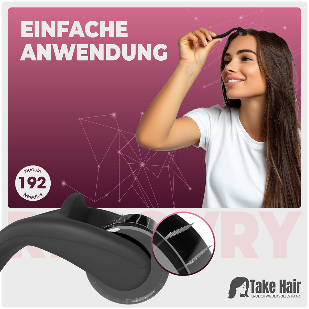 Dermaroller für Frauen mit 192 echten Nadeln einfache Anwendung