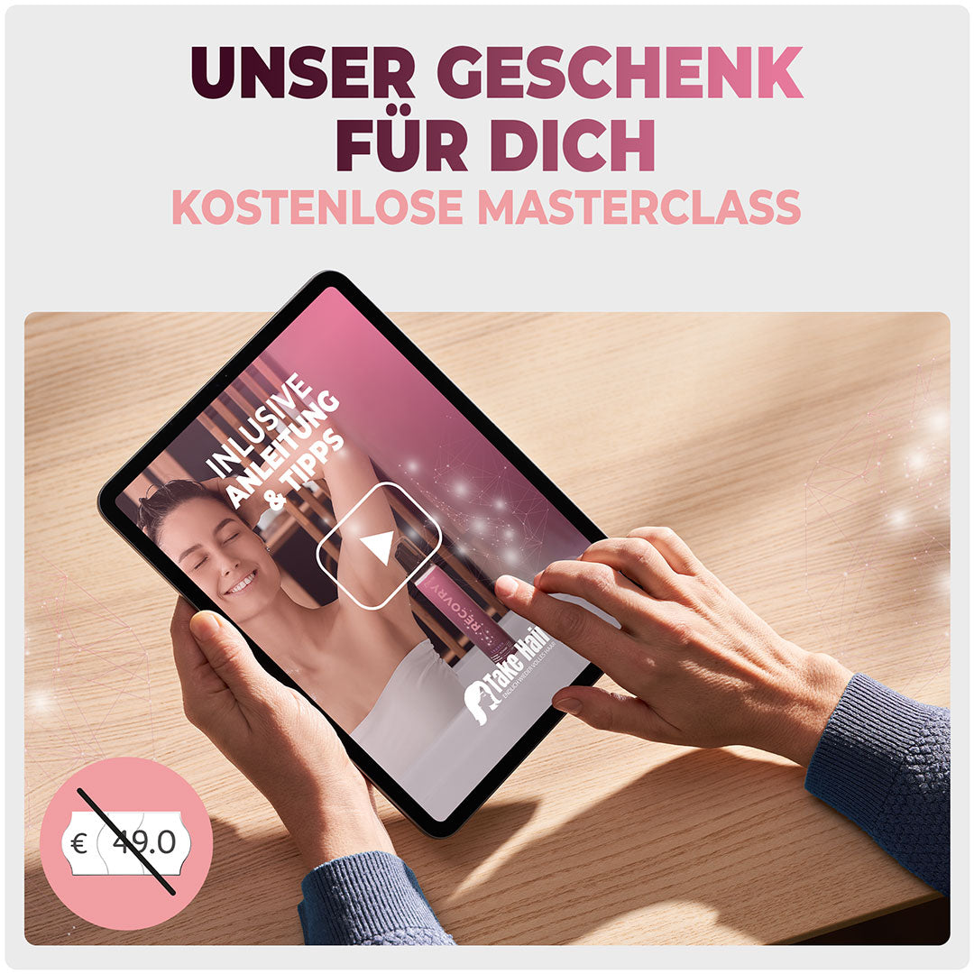 Anti Haarausfall Schaum für Frauen mit kostenloser Masterclass