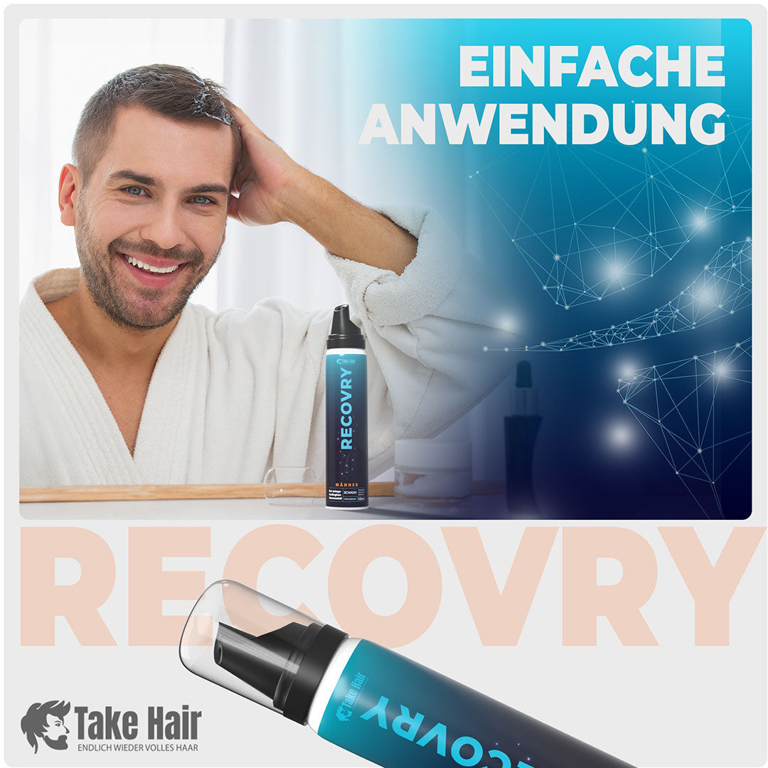 RECOVRY Premium Haarschaum für Männer einfache Anwendung