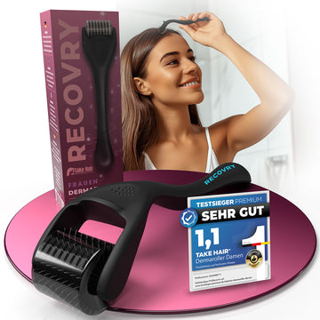 RECOVRY Dermaroller Frauen mit 192 Edelstahl Nadeln