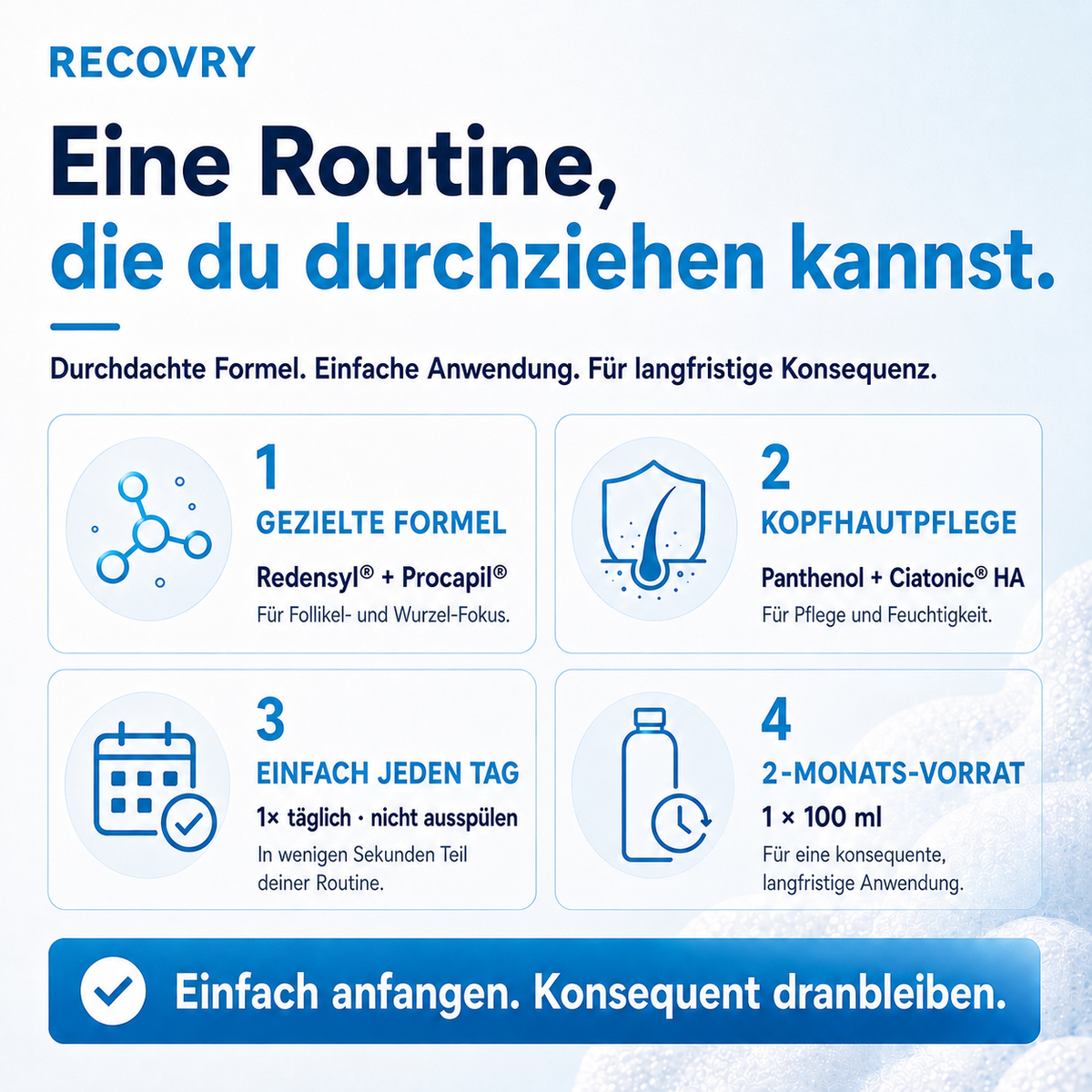 RECOVRY Schaum für Männer – eine Routine, die du durchziehen kannst