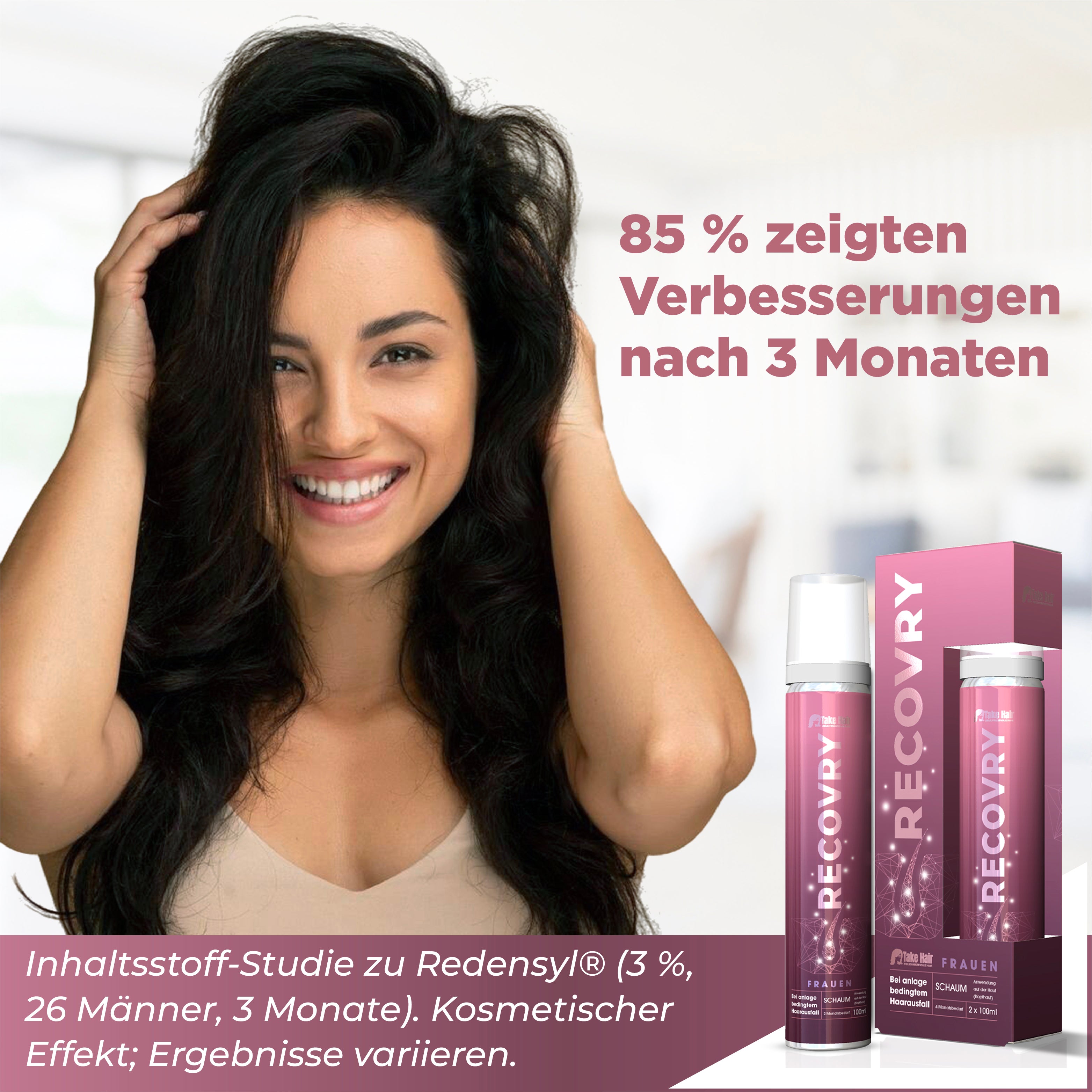 Anti-Haarausfall Schaum für Frauen mit Redensyl® & Procapil® – 2 Monate Vorrat (100 ml) – für volleres, kräftigeres Haar – Panthenol, Ciatonic® HA – inkl. Masterclass