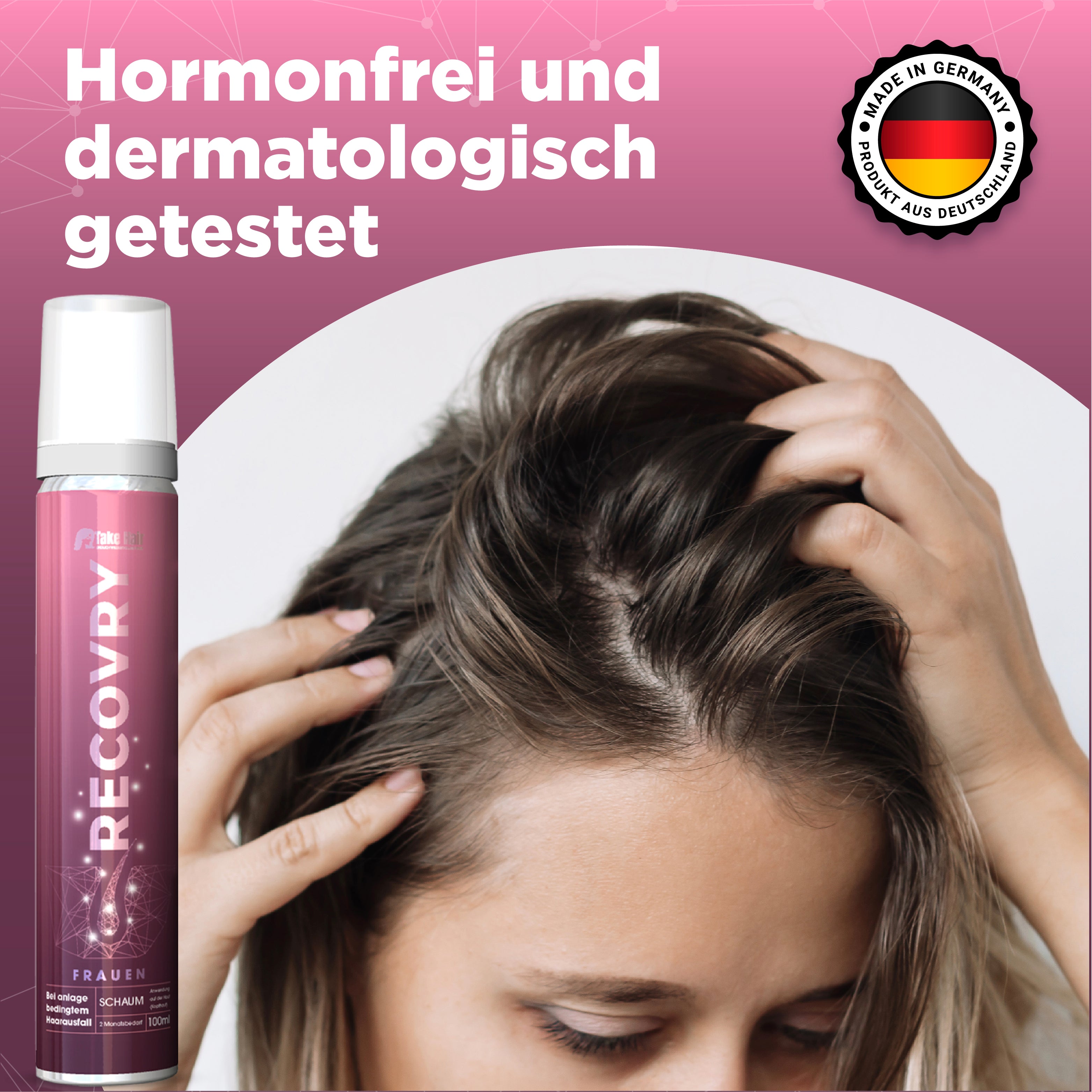 Anti-Haarausfall Schaum für Frauen mit Redensyl® & Procapil® – 2 Monate Vorrat (100 ml) – für volleres, kräftigeres Haar – Panthenol, Ciatonic® HA – inkl. Masterclass