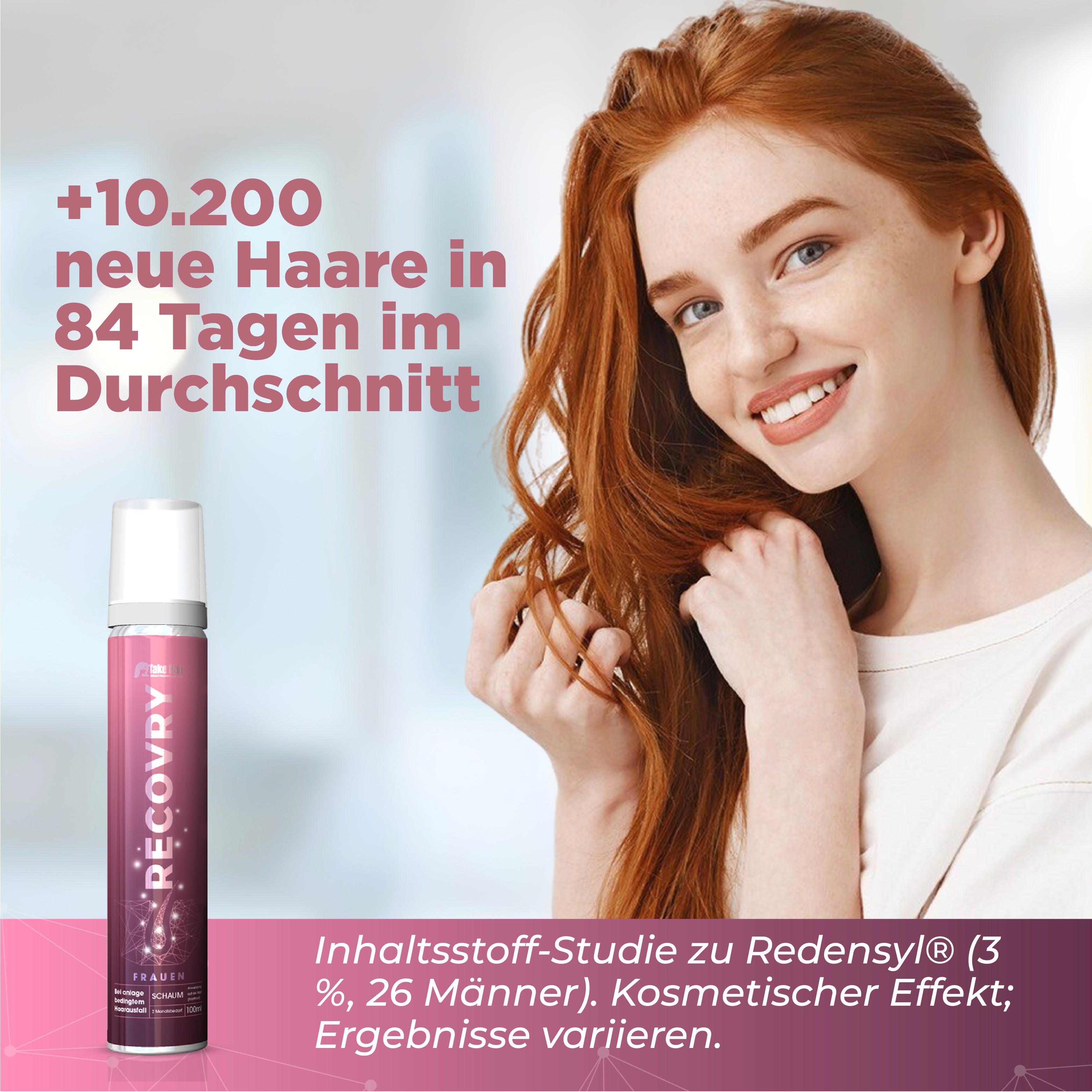 Anti-Haarausfall Schaum für Frauen mit Redensyl® & Procapil® – 2 Monate Vorrat (100 ml) – für volleres, kräftigeres Haar – Panthenol, Ciatonic® HA – inkl. Masterclass